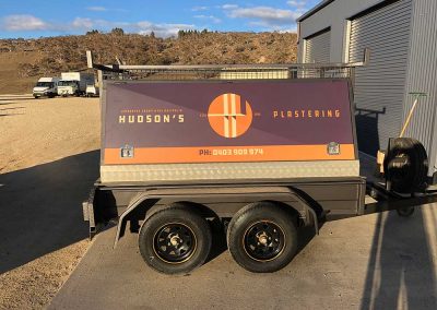 Trailer Vehicle Sign - Hudsons Plastering