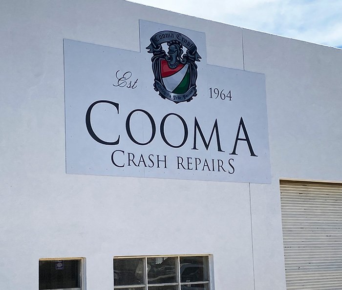 Outdoor signage project by Jindabyne Sign & Design - Cooma Crash Repairs