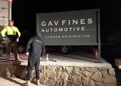 Powder Coated Sign - Gav Fines Automotive