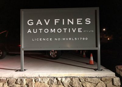 Powder Coated Sign - Gav Fines Automotive