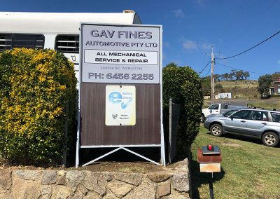 Powder Coated Sign - Gav Fines Automotive